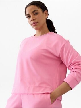 Athleta Seasoft Crewneck Sweatshirt - Raphanus Pink - Size XS